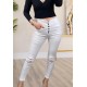 5 Button V Detail Waist Ripped Jeans, 5031