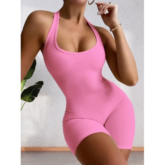 Kadın Kolsuz Sırt Sporcu Kesim Kaşkorse Mini  Bodycon , 16626