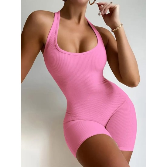 Kadın Kolsuz Sırt Sporcu Kesim Kaşkorse Mini  Bodycon , 16626