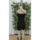 Kadın Asimetrik Askılı Mini Kaşkorse Bodycon Tulum , 17230