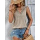 Women' S Sleeveless V-neck Lace Viscose Blouse , 18343