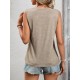 Women' S Sleeveless V-neck Lace Viscose Blouse , 18343