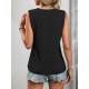 Women' S Sleeveless V-neck Lace Viscose Blouse , 18342