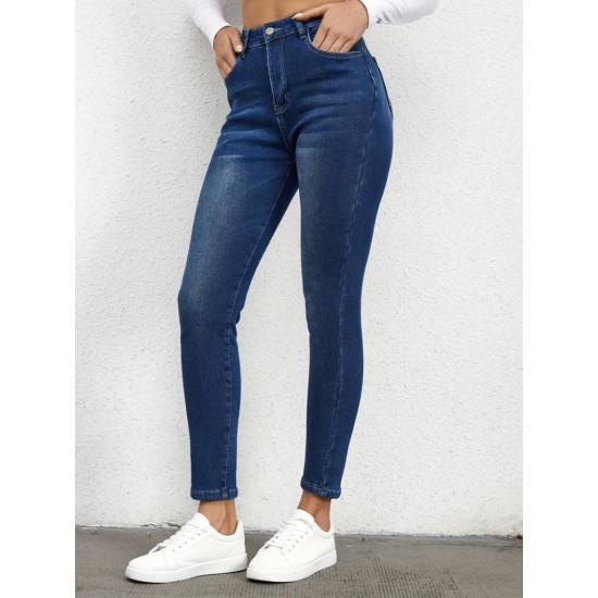 Women' S Mom Fit High Waist Jeans, 15303