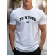 Men' S New York Printed Single Jersey T-shirt , 18578