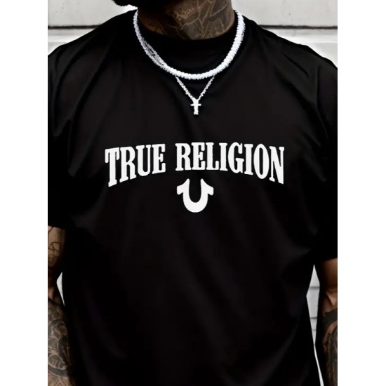 Men' S True Religion Printed Single Jersey T-shirt , 18575