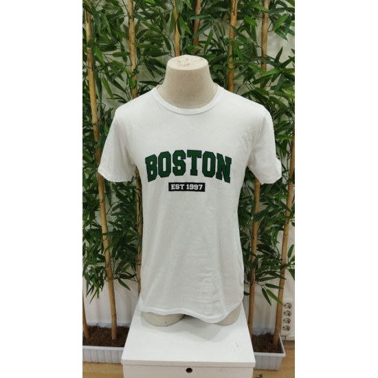 Men' S Boston Printed Single Jersey T-shirt , 18572