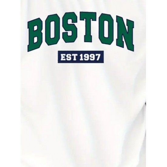 Men' S Boston Printed Single Jersey T-shirt , 18572