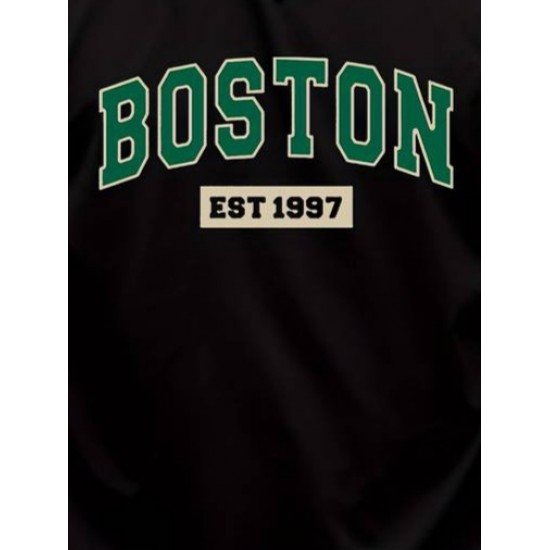 Men' S Boston Printed Single Jersey T-shirt , 18571