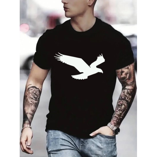 Men' S Eagle Printed Single Jersey T-shirt , 18603